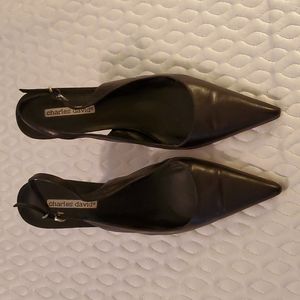 Charles David brown slingback heel
